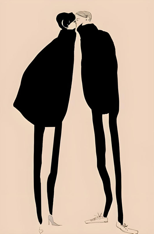 The Kiss in Black Coats