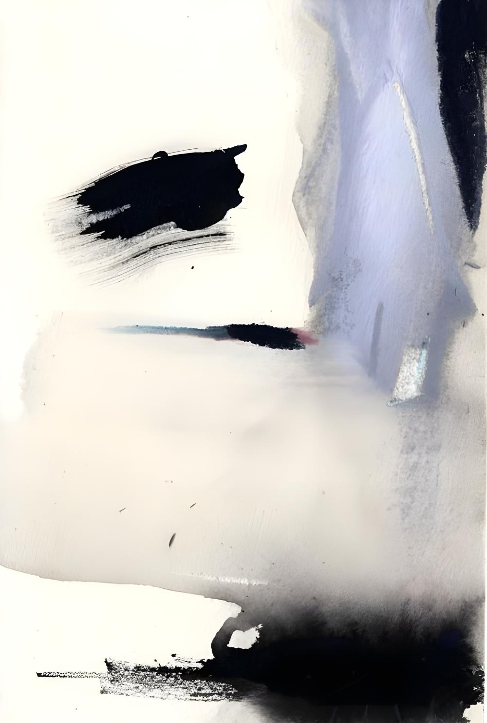 Soft Blue Wash Abstract