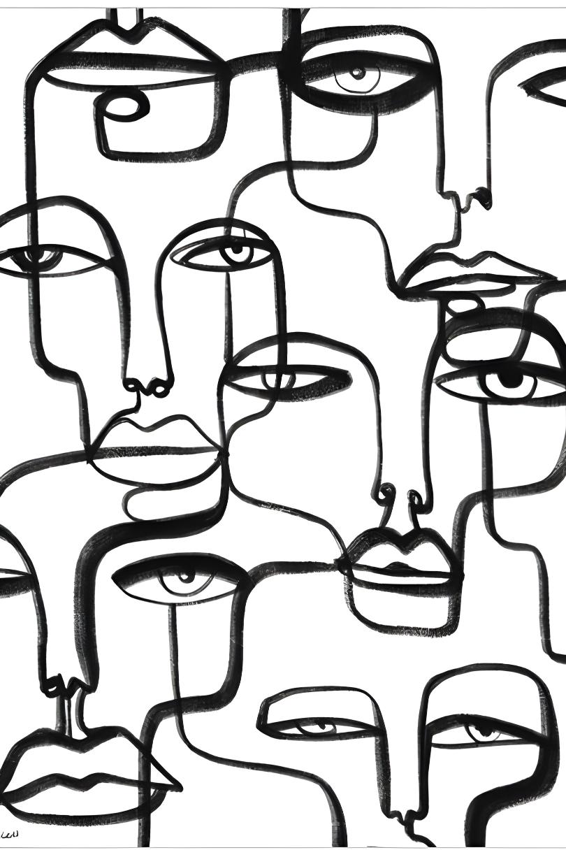 One-Line Faces