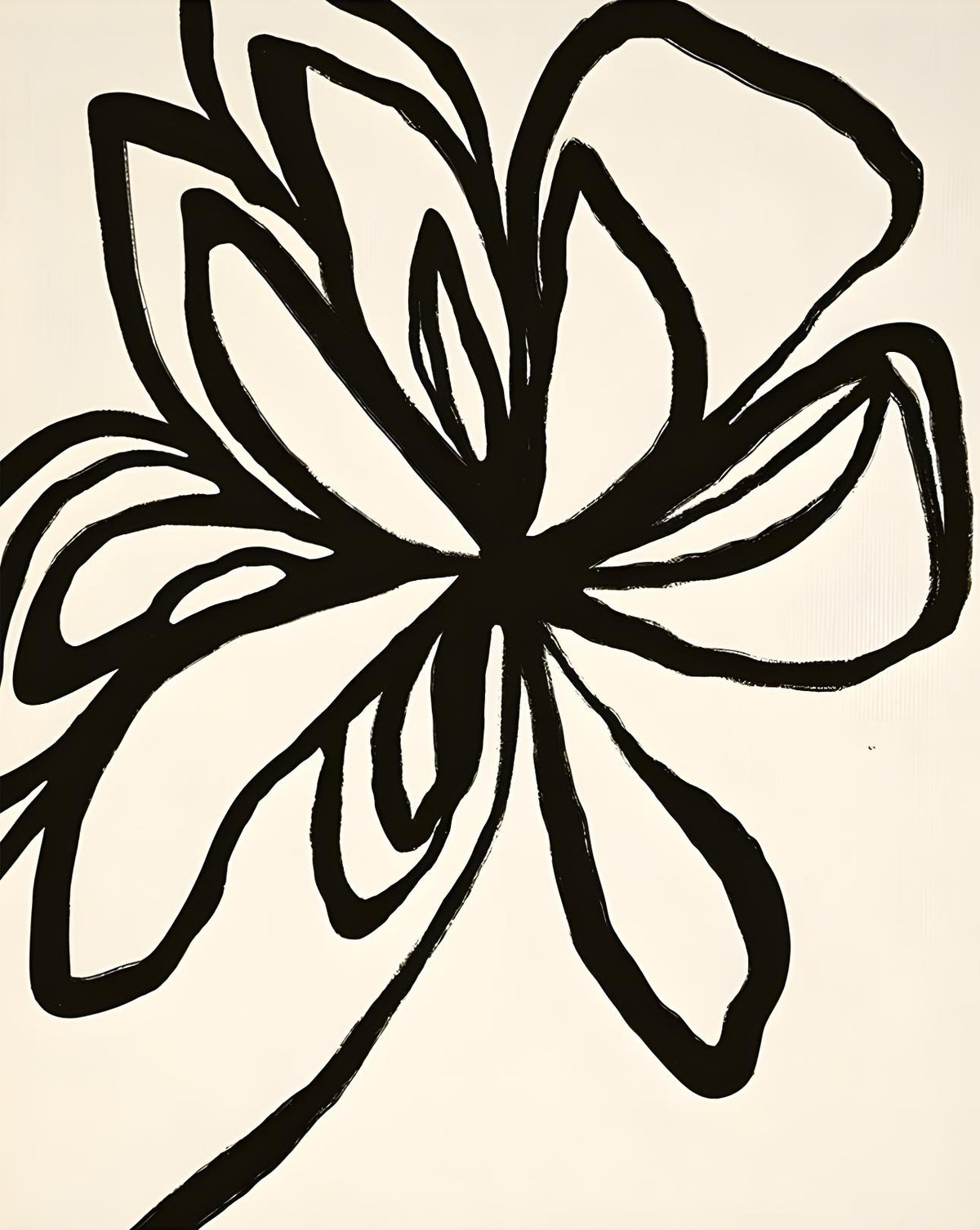 Black Line Flower