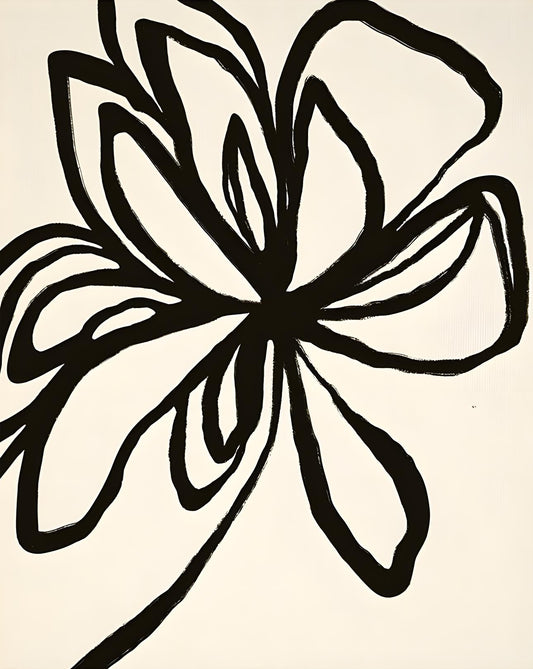 Black Line Flower
