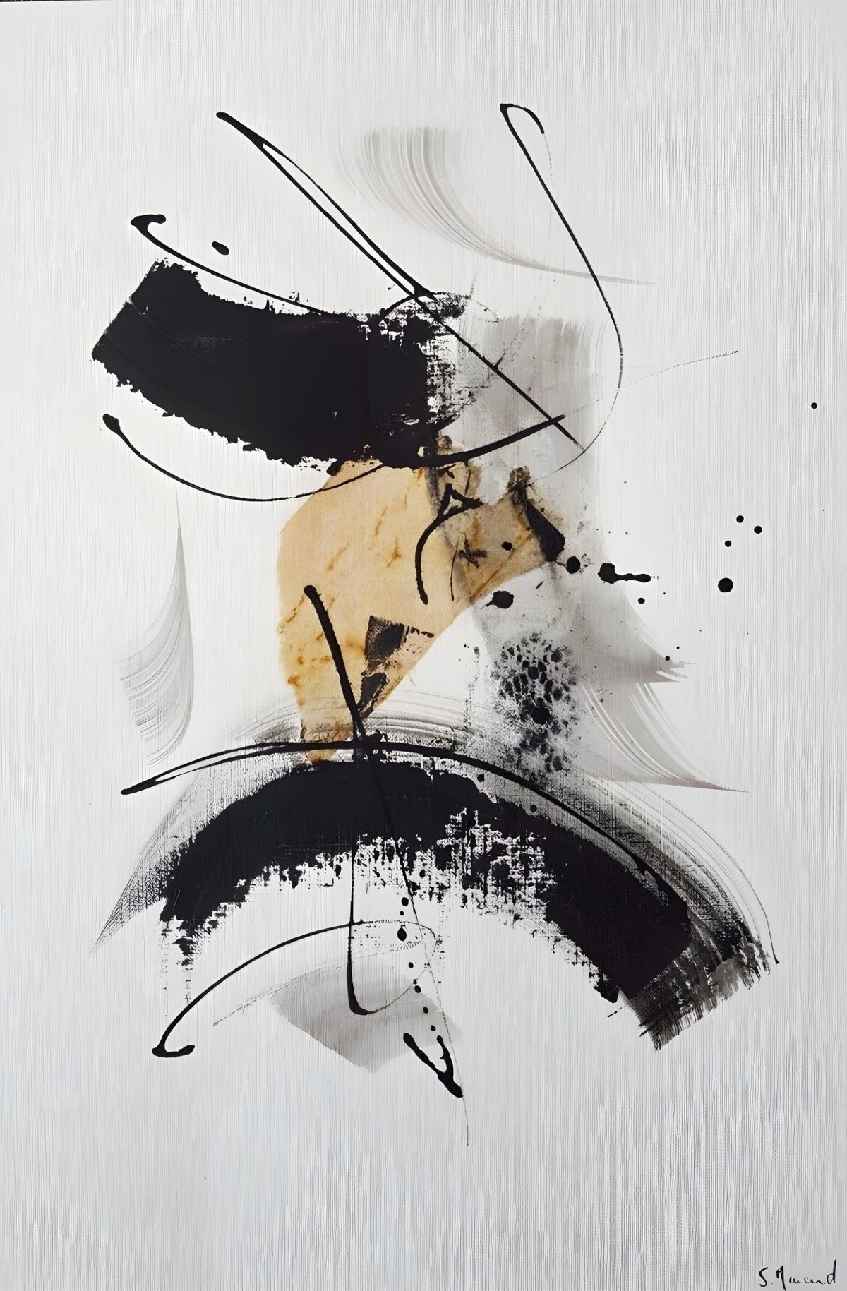 Calligraphic Arc Abstract
