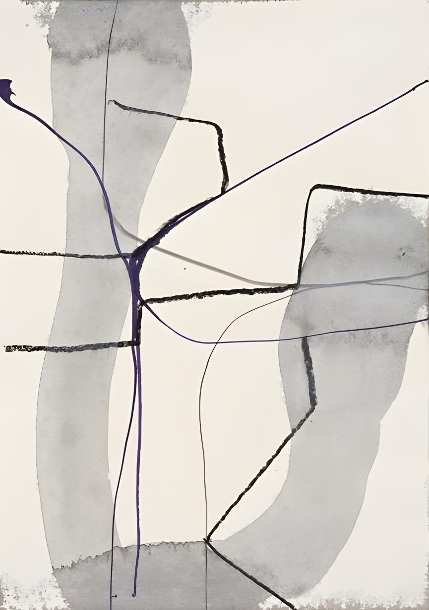 Soft Grey Shapes with Lines