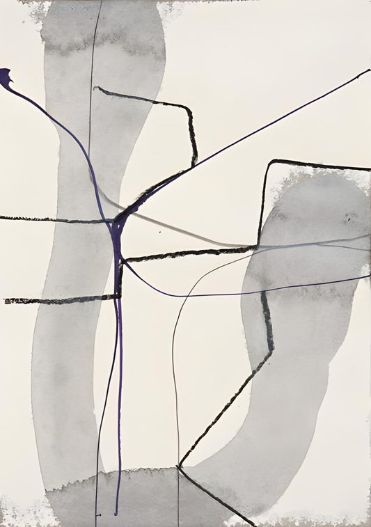 Soft Grey Shapes with Lines