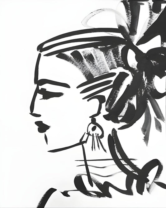 Profile with Earrings