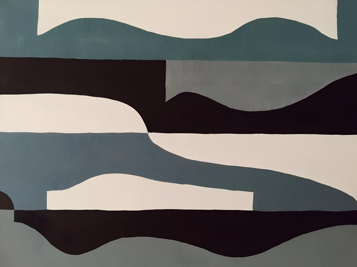 Teal and Black Landscape