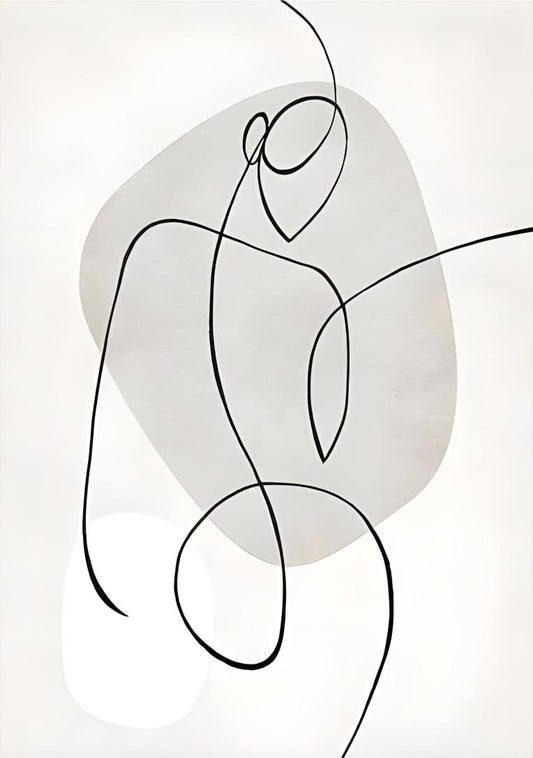 Line and Pebble Abstract