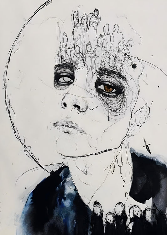 Sketched Portrait with Halo