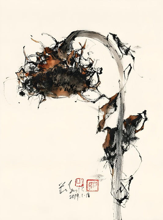 Dried Sunflower Ink