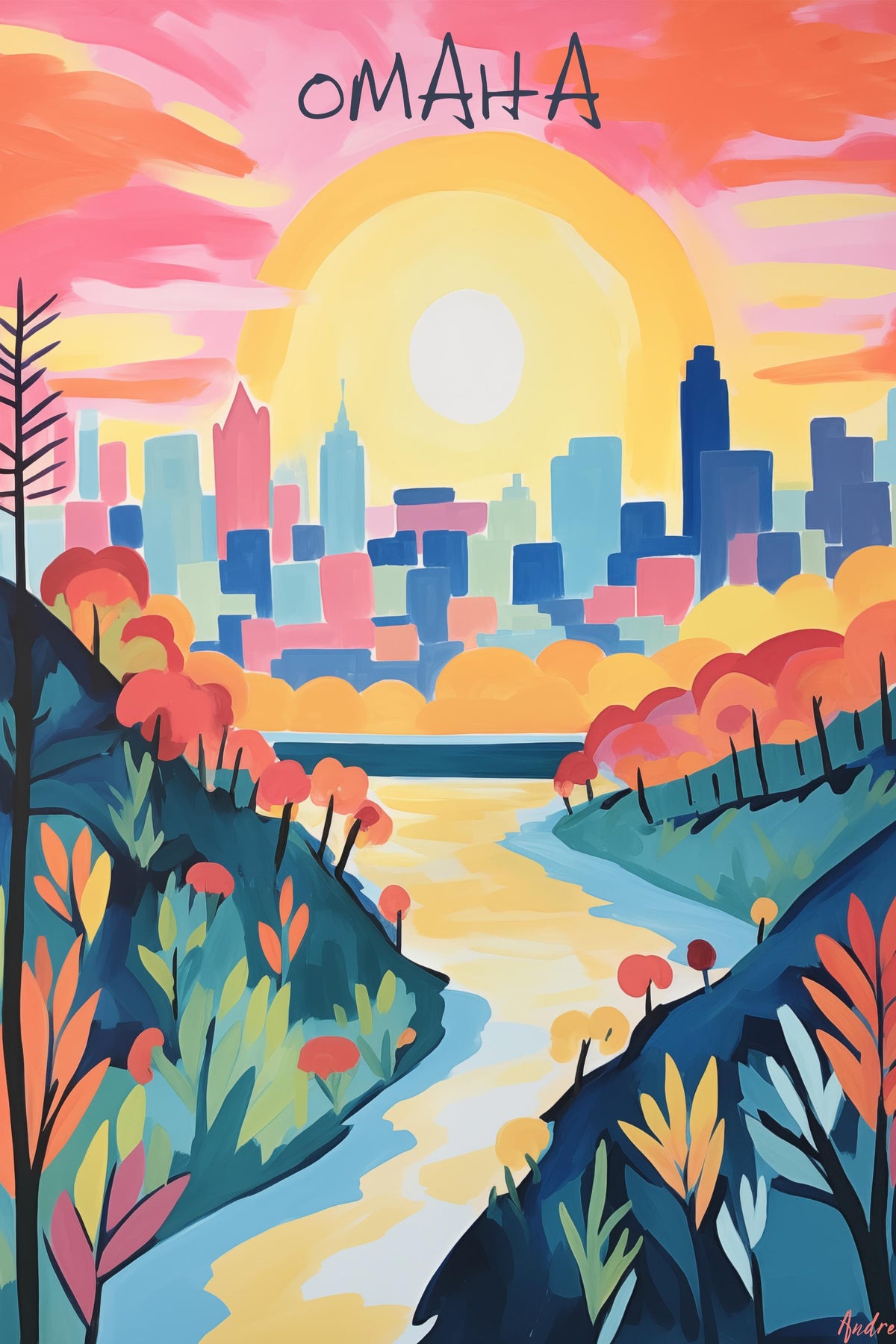 Omaha Sunset River