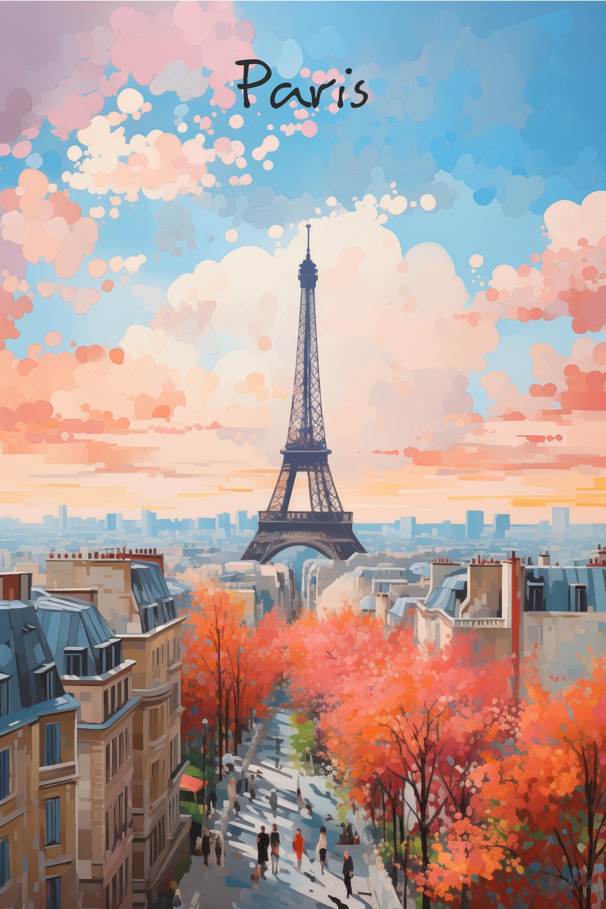 Paris Autumn Boulevard