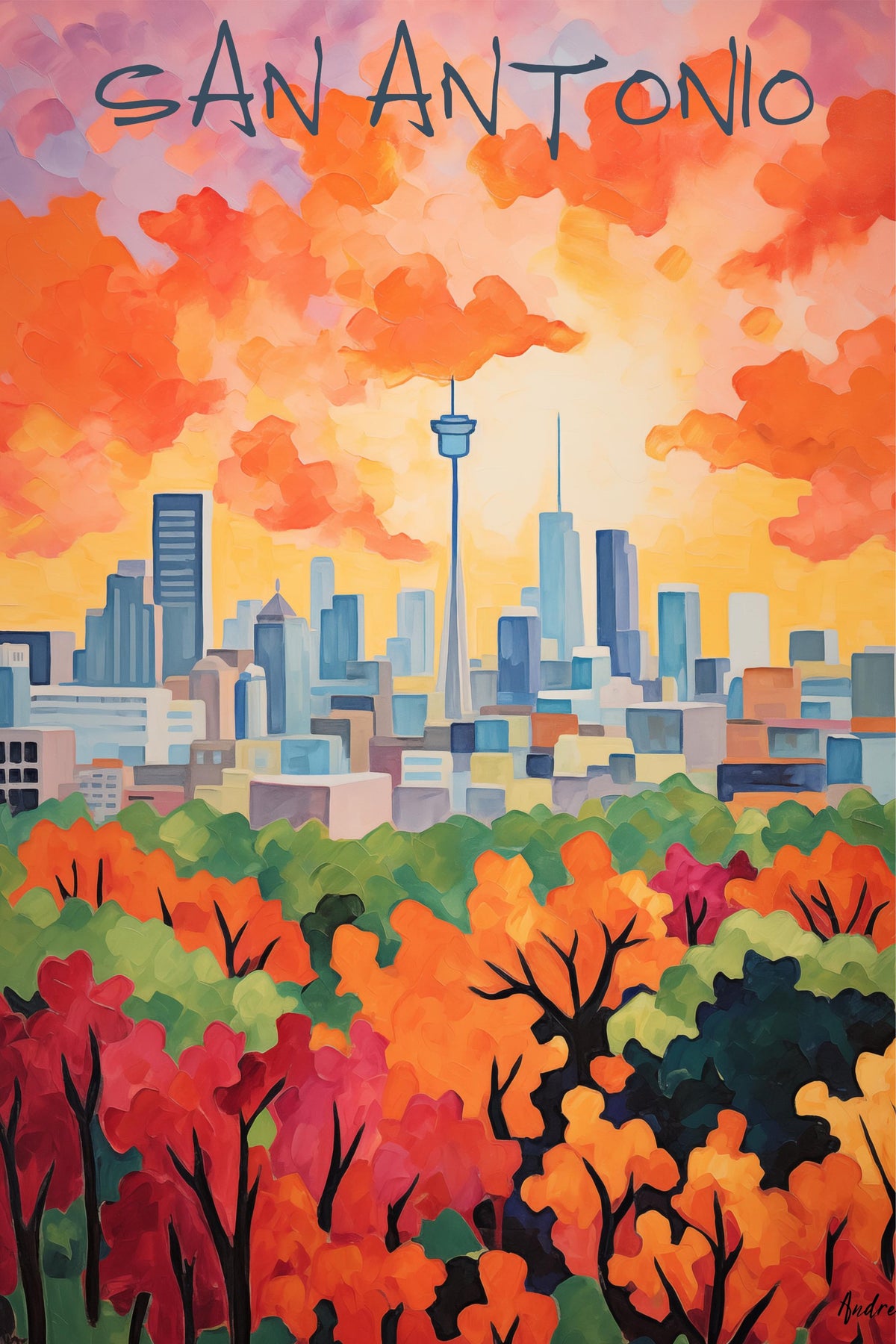 San Antonio Sunset Skyline