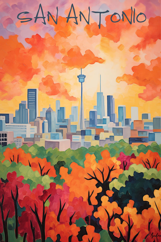 San Antonio Sunset Skyline