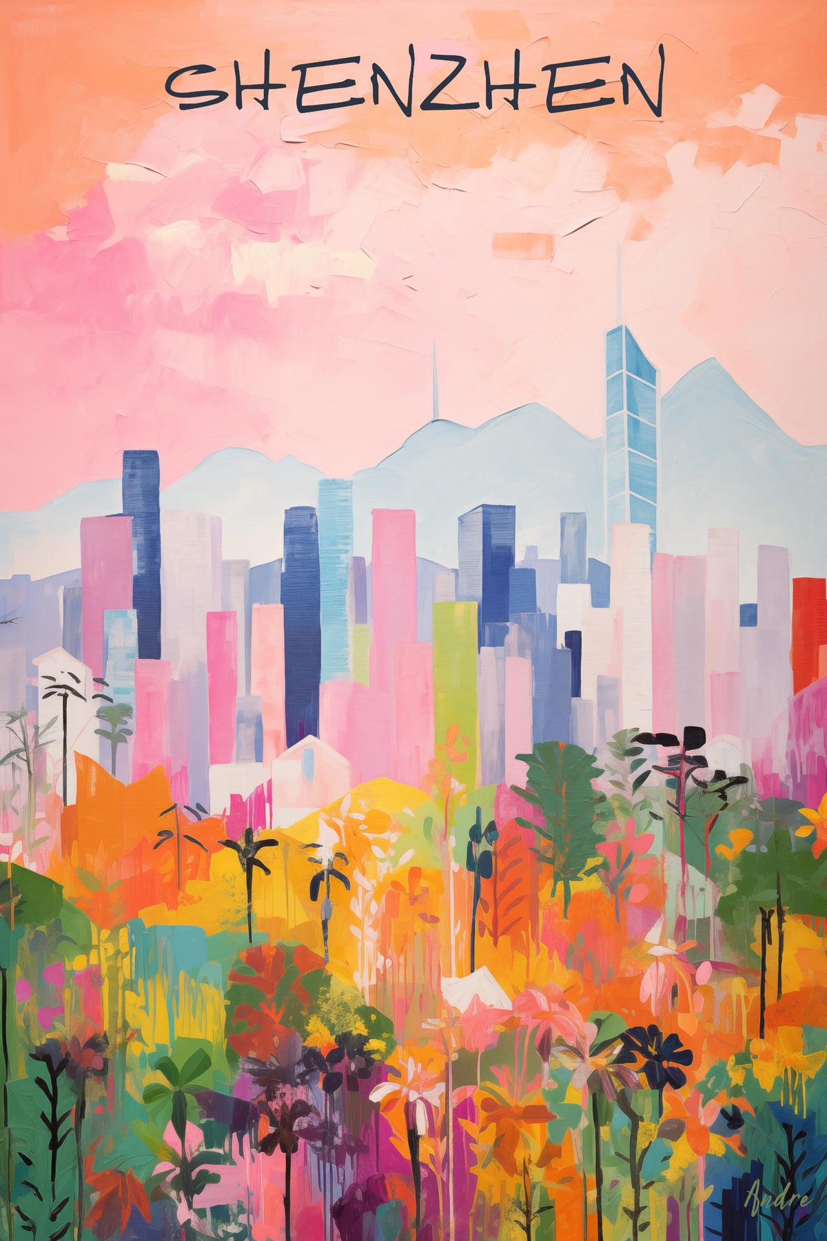 Shenzhen Pastel Skyline