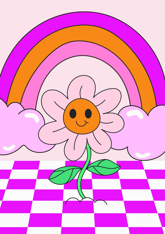 Rainbow Flower Smiley