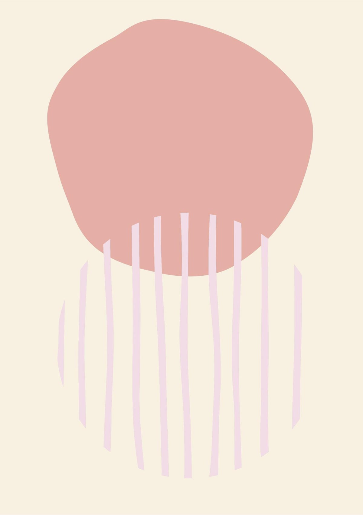 Blush Circle with Lines