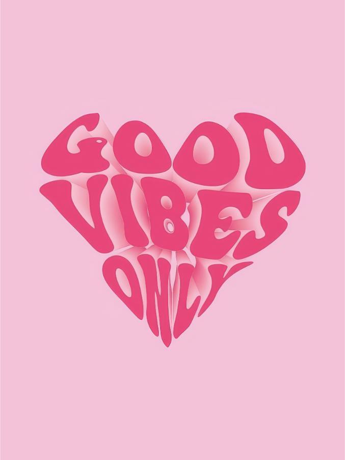 Good Vibes Only Heart