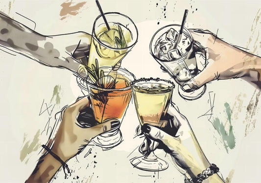 Cheers Sketch on Cream