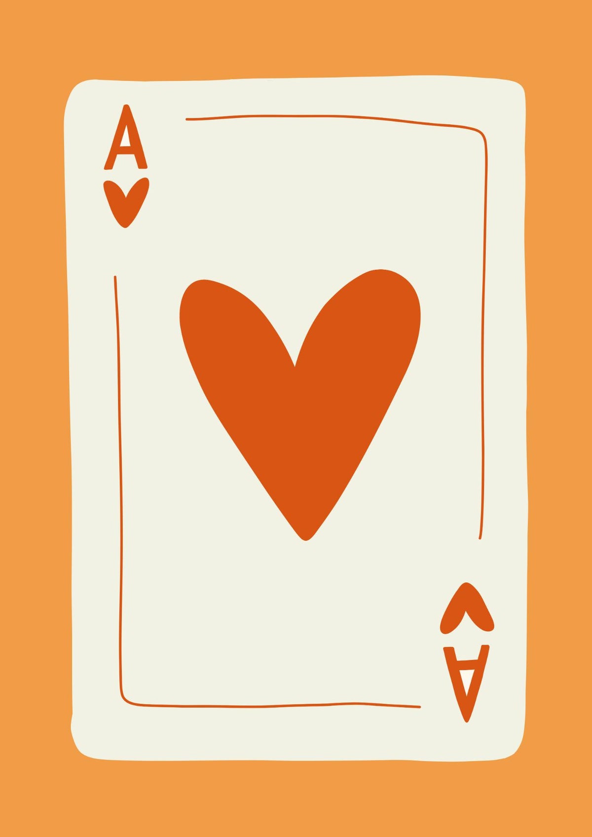 Ace of Hearts Orange