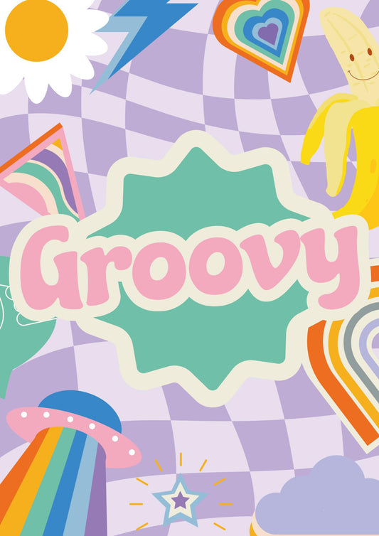 Groovy Sticker Collage