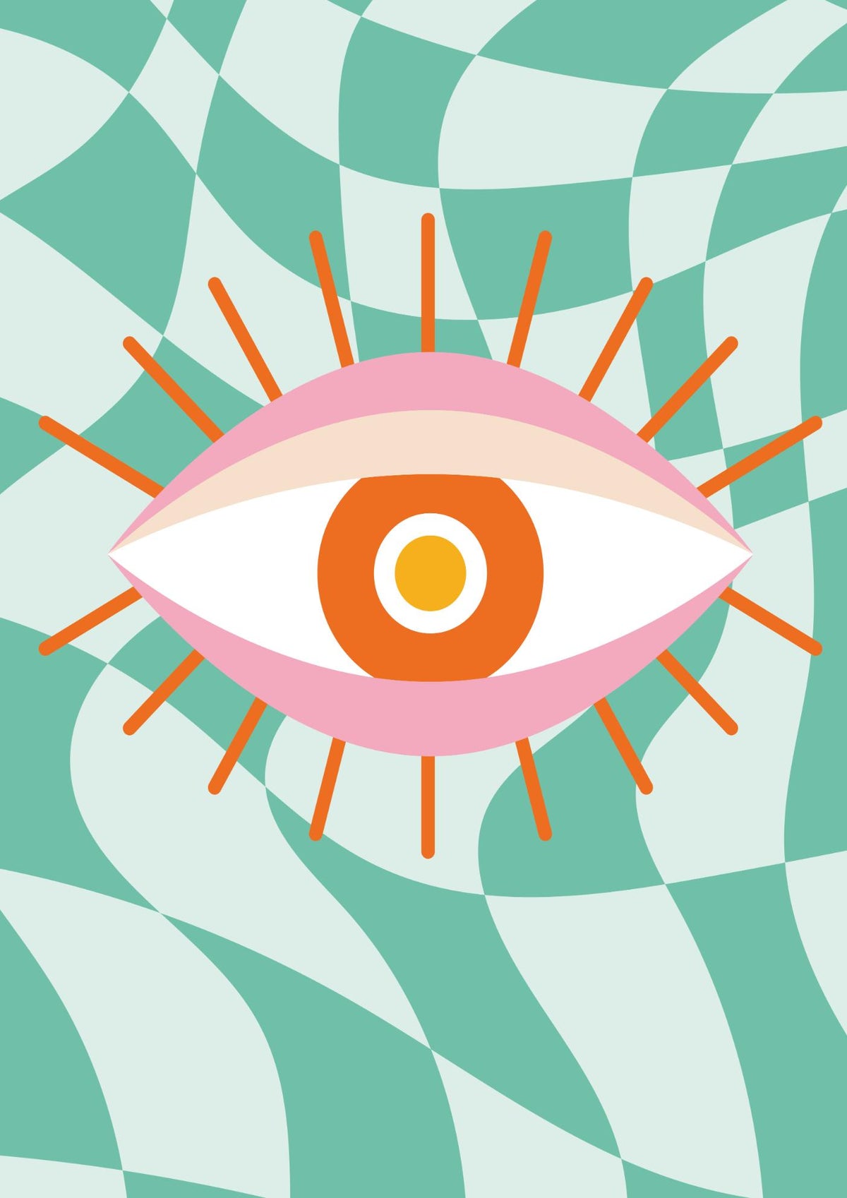 Evil Eye Wavy Check