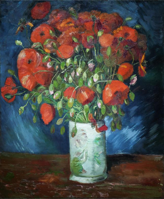 Red Poppies in a Vase