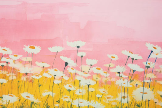 Daisy Field at Sunrise