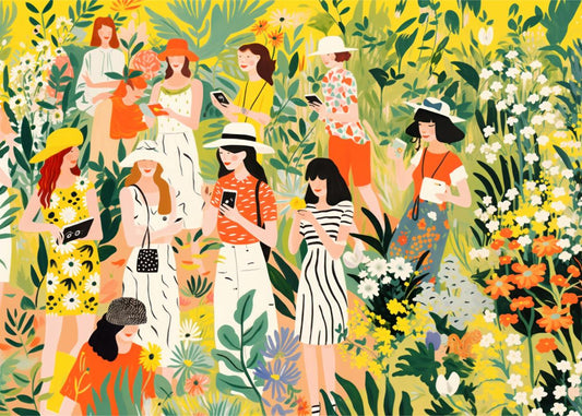 Women in the Garden Poster