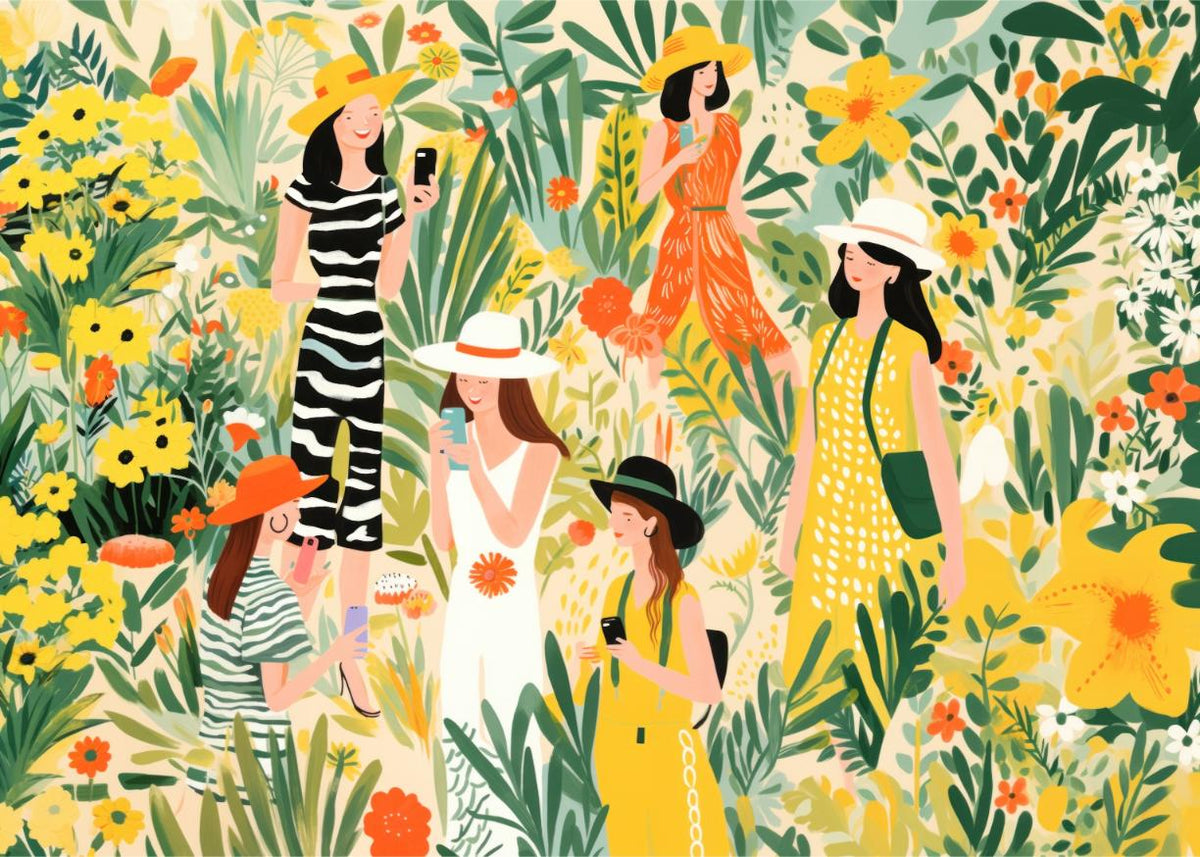 Women in the Flower Garden