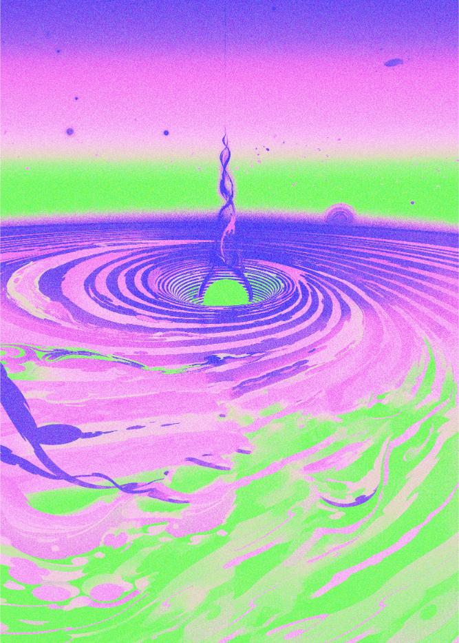 Neon Water Ripple
