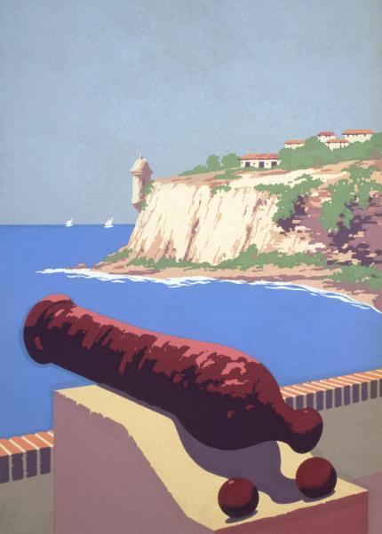 Coastal Fort and Cannon Poster