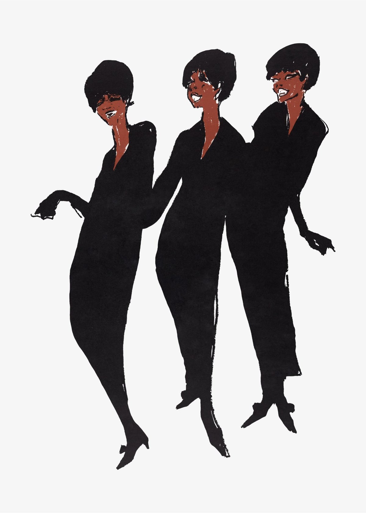 Three Silhouettes in Black