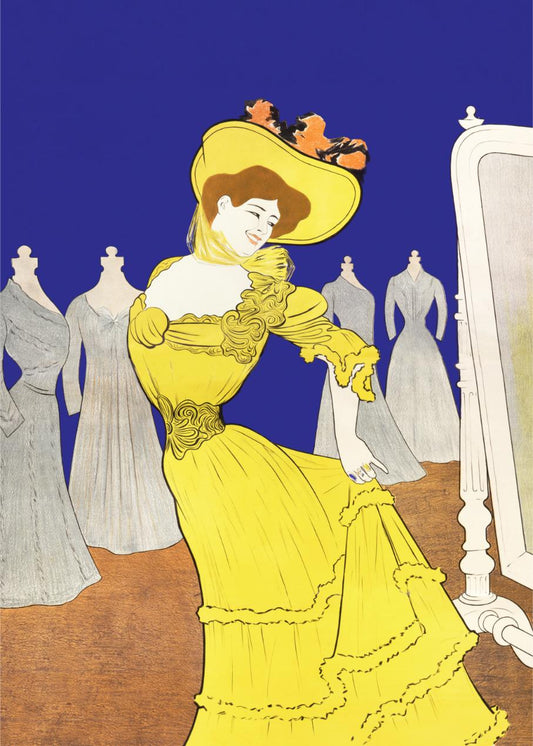 Woman in Yellow Dress Poster