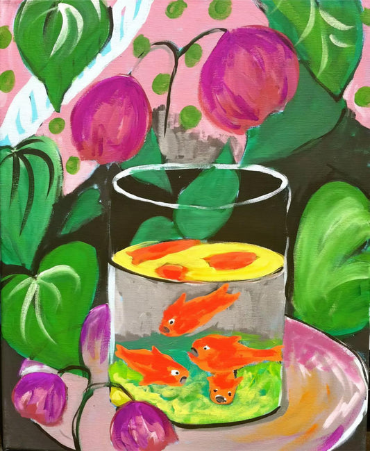 Goldfish Bowl and Plums