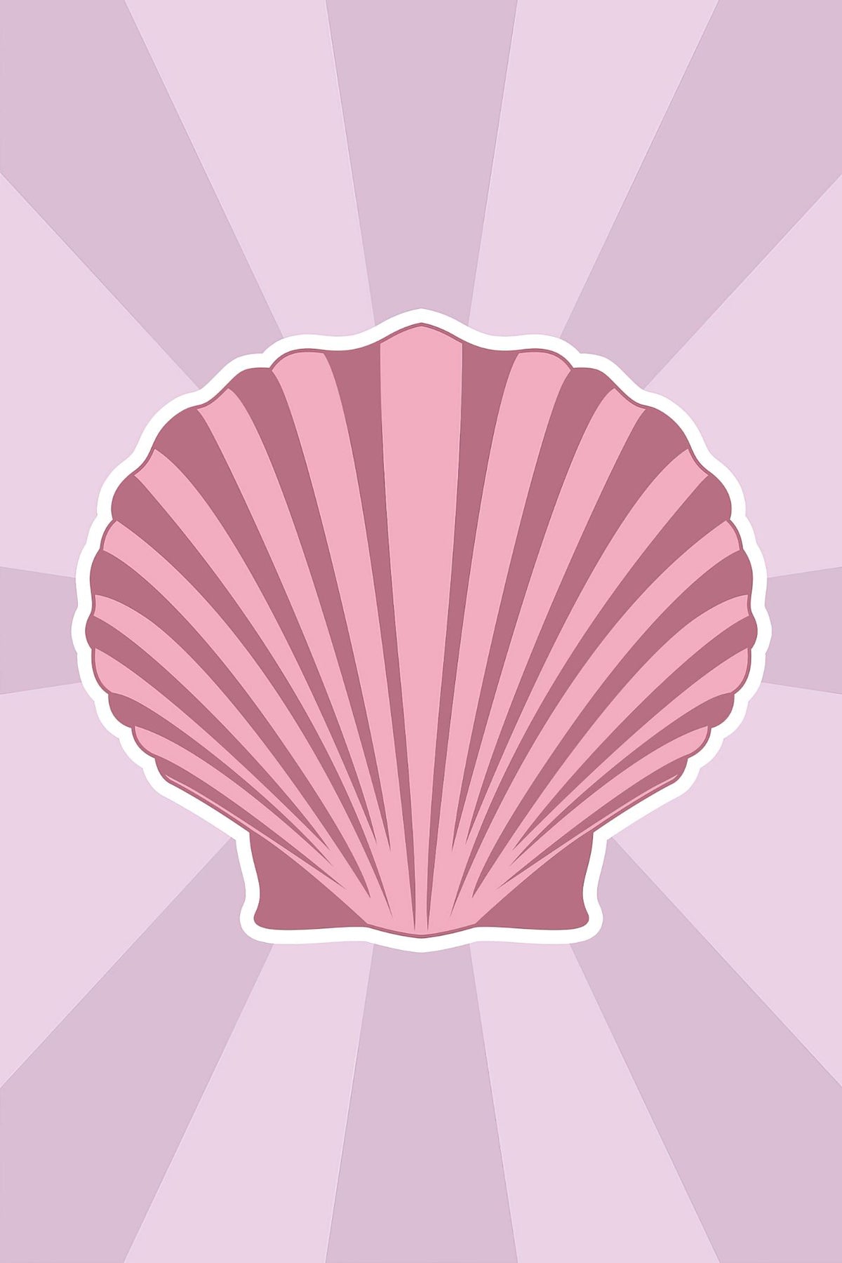 Pink Seashell on Lilac