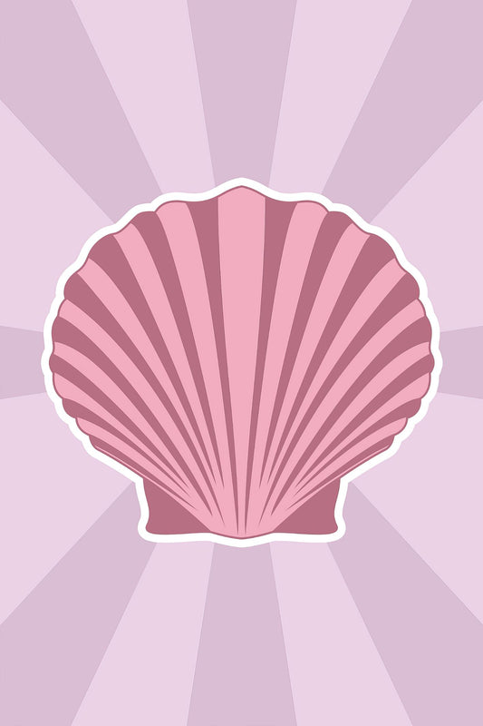Pink Seashell on Lilac