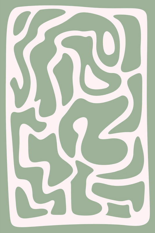 Sage Green Squiggle Panel