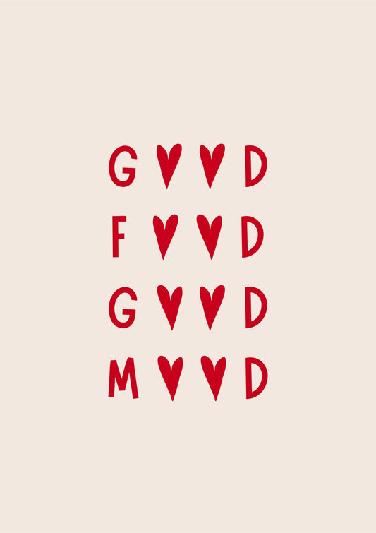Good Food Good Mood Hearts