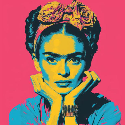 Pop Art Woman with Flower Crown