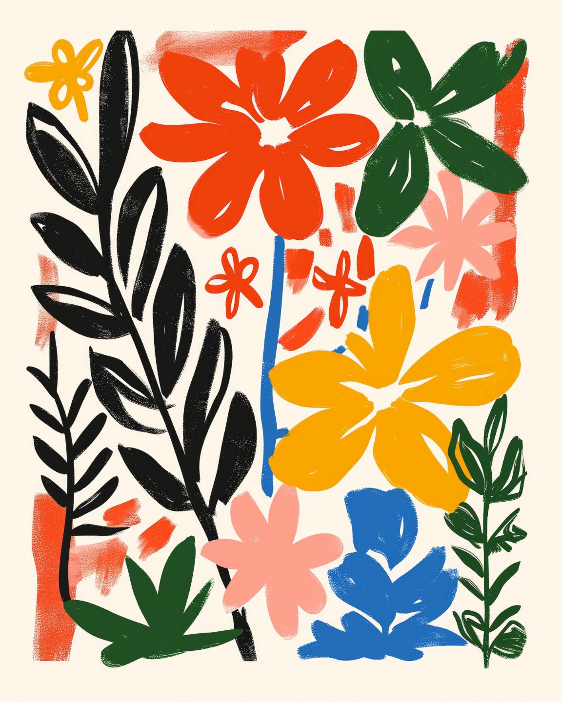 Matisse-Inspired Flower Cutouts