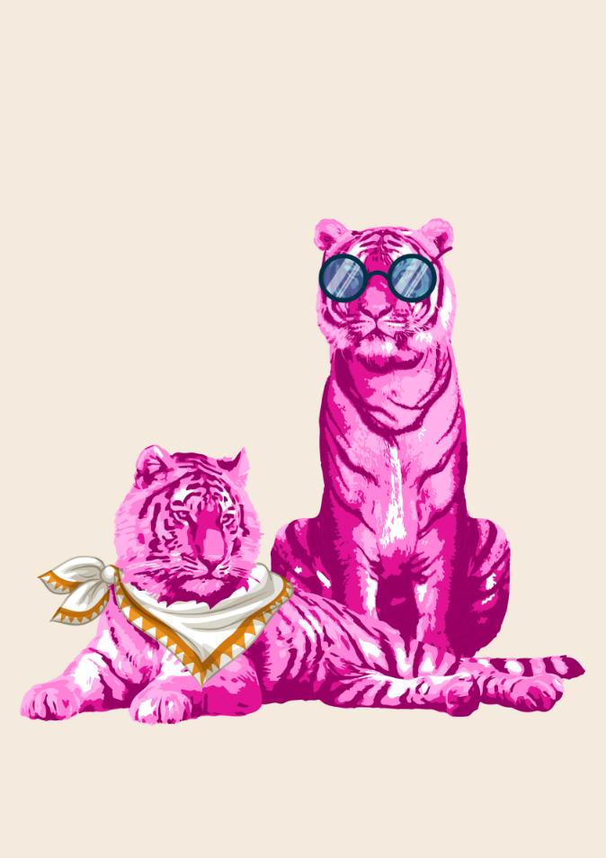Pink Tigers in Sunglasses