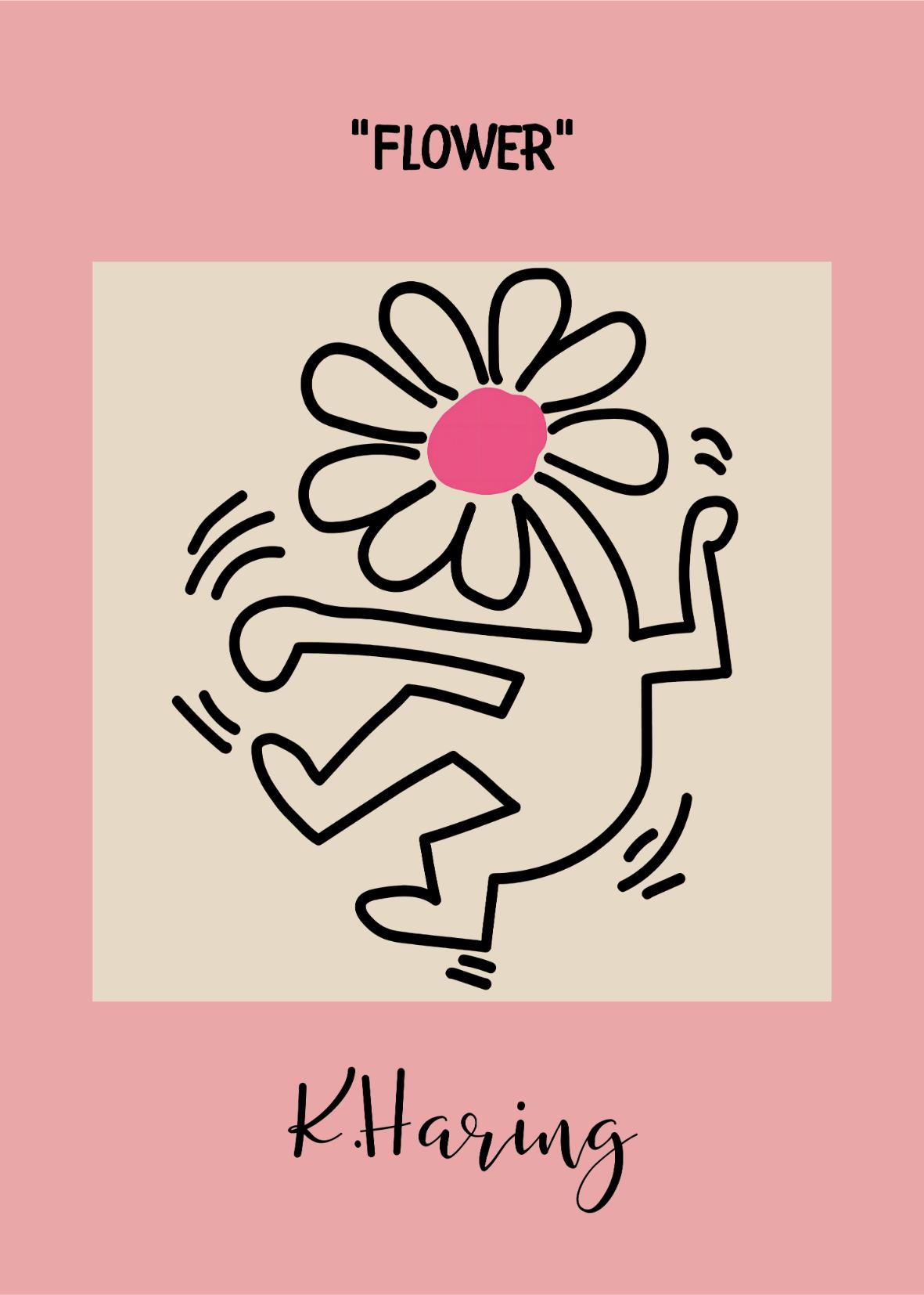 Flower Face Line Art