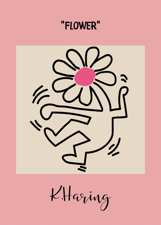 Flower Face Line Art