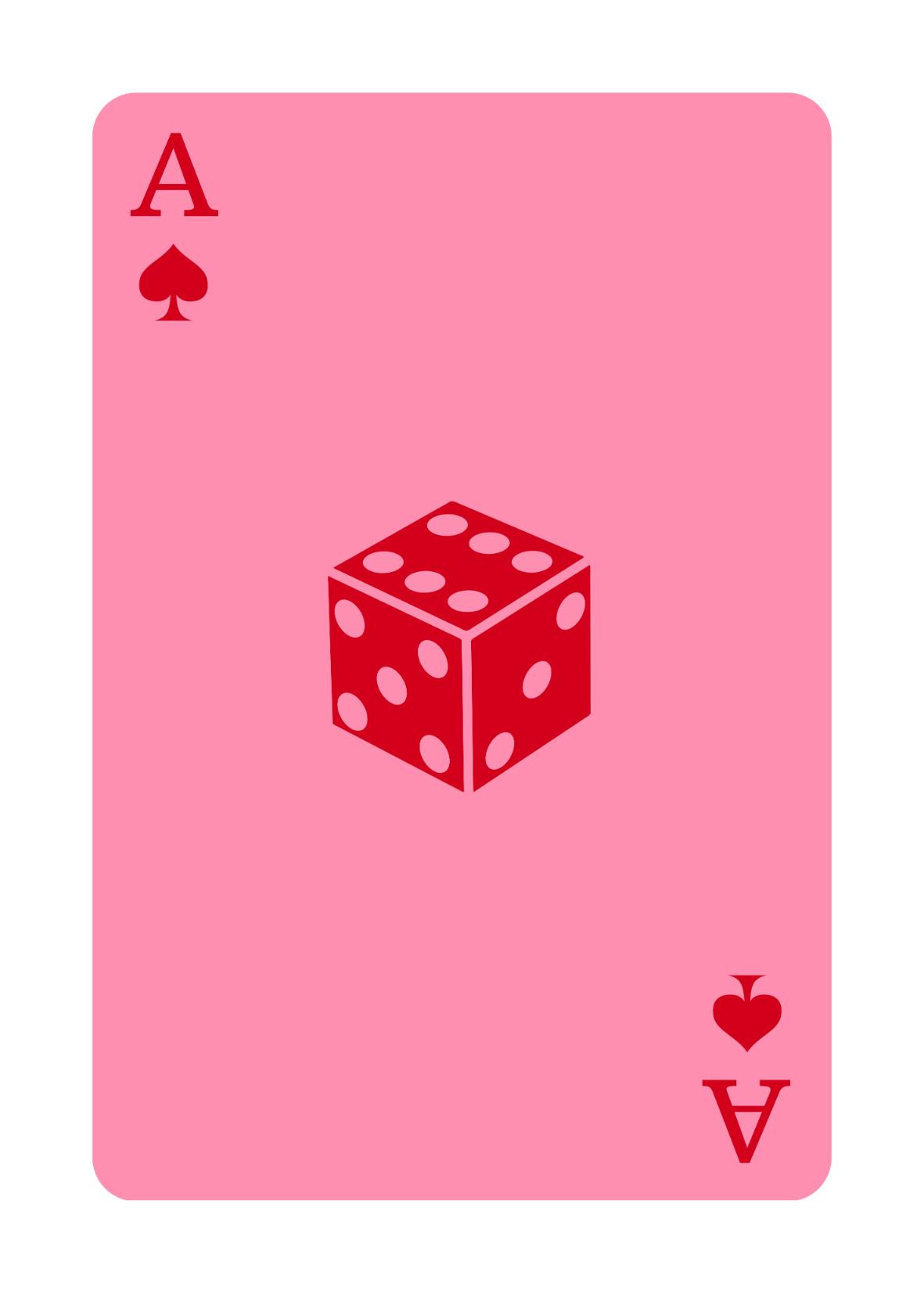 Ace of Spades with Dice