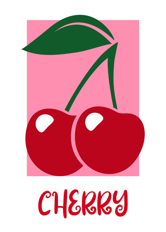 Cherry Slogan Pink and Green