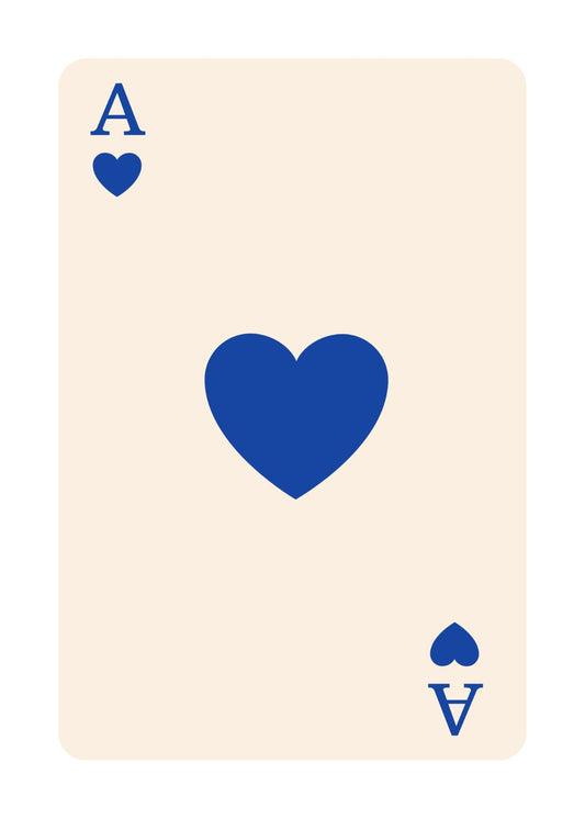 Ace of Hearts Blue