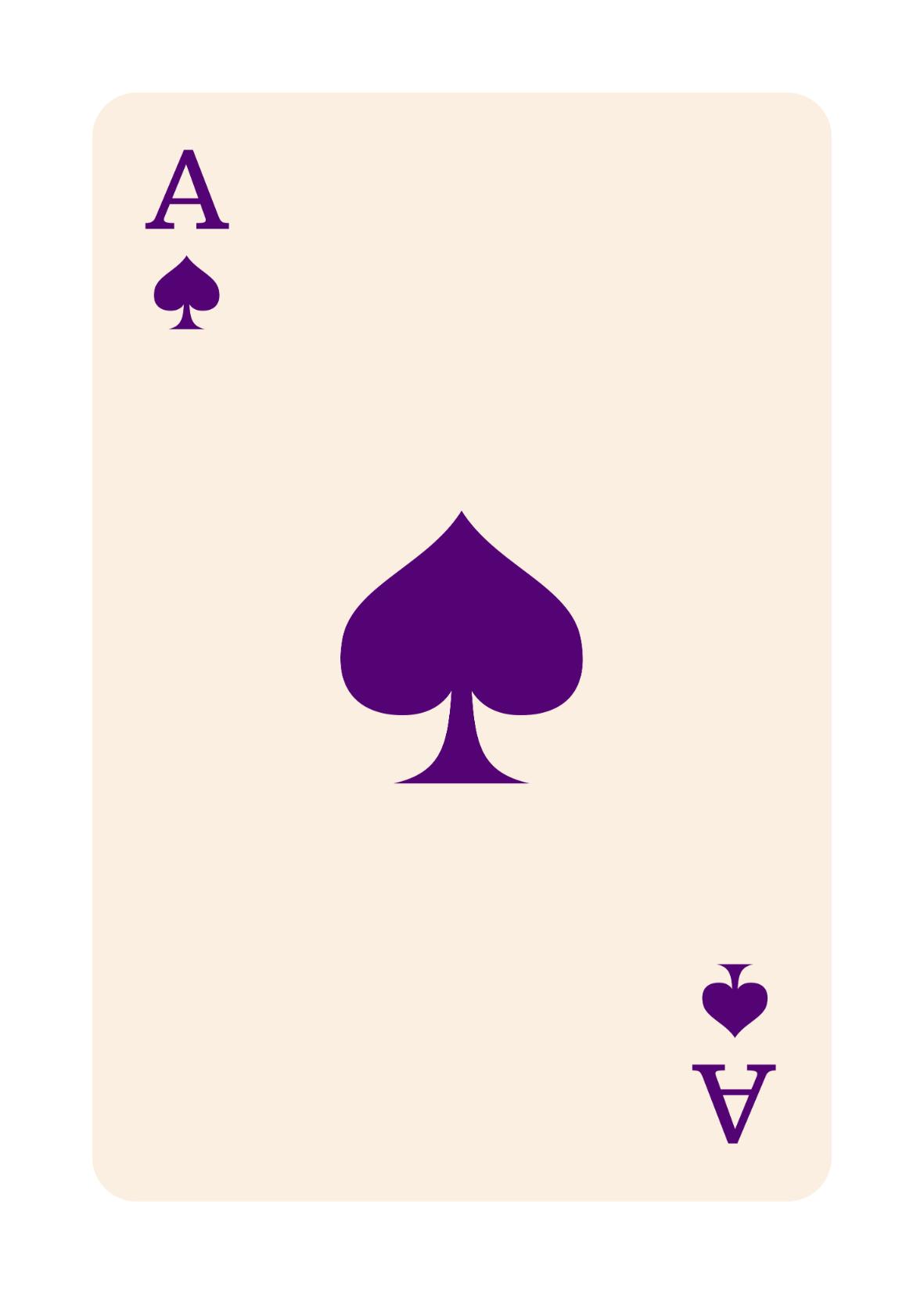 Ace of Spades in Purple