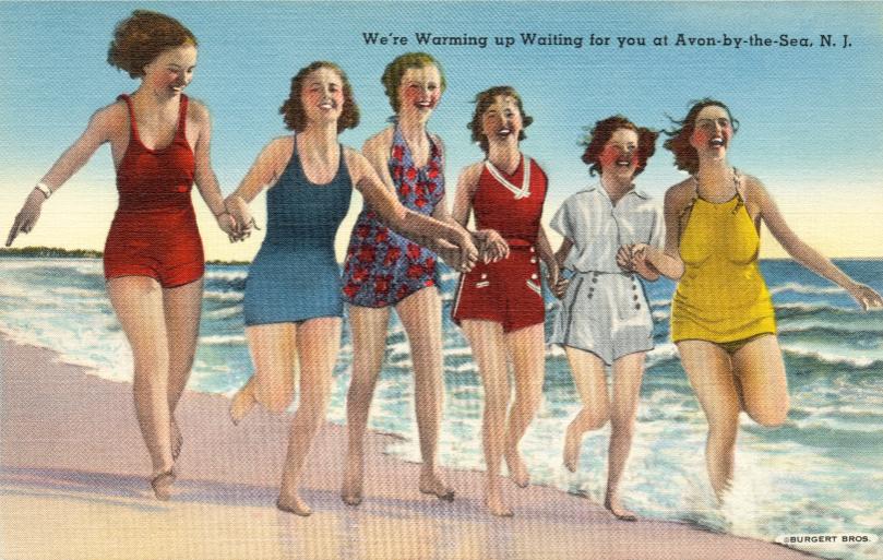 Strandmeisjes in Avon-by-the-Sea