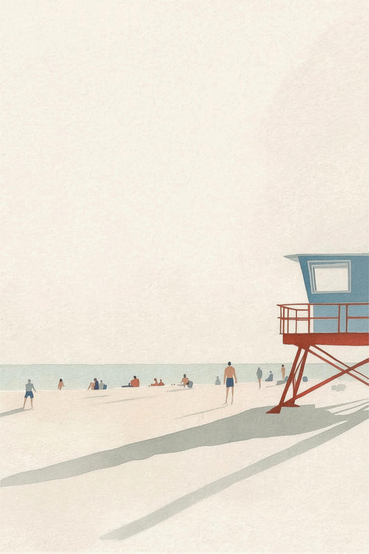 Lifeguard Tower at Sunset
