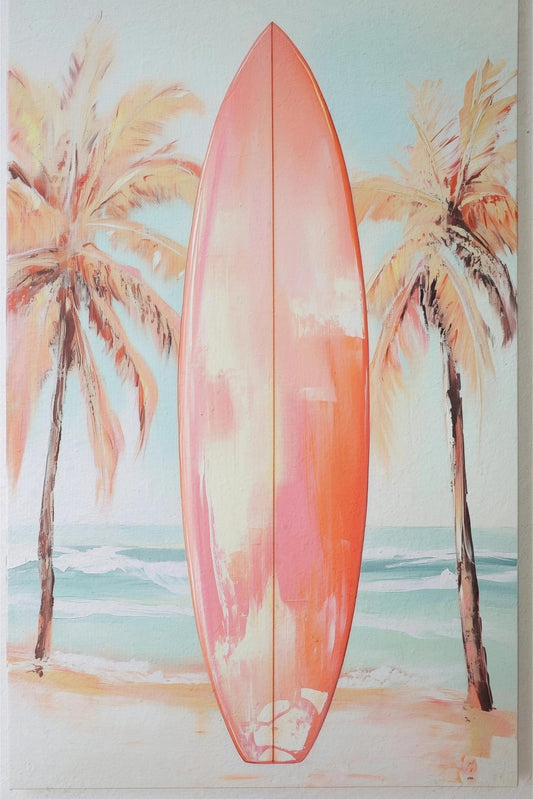 Surfboard and Palms